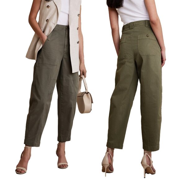 Banana Republic The Barrel Pant in Green Olive - Picture 1 of 11